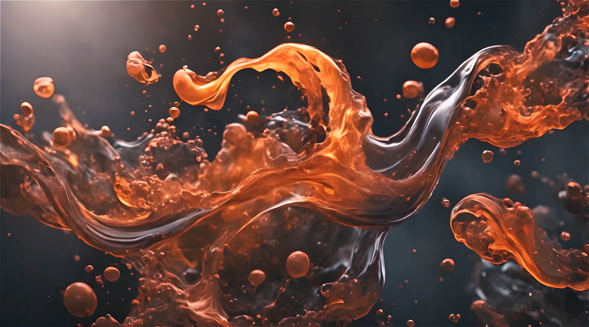 Ethereal Lava Stream with Fiery Particles Backdrop Video